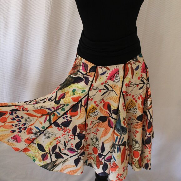 Anthropologie Skirt Eva Franco Songbird Circle Swing SIZE 0 NWOT's - Picture 1 of 16